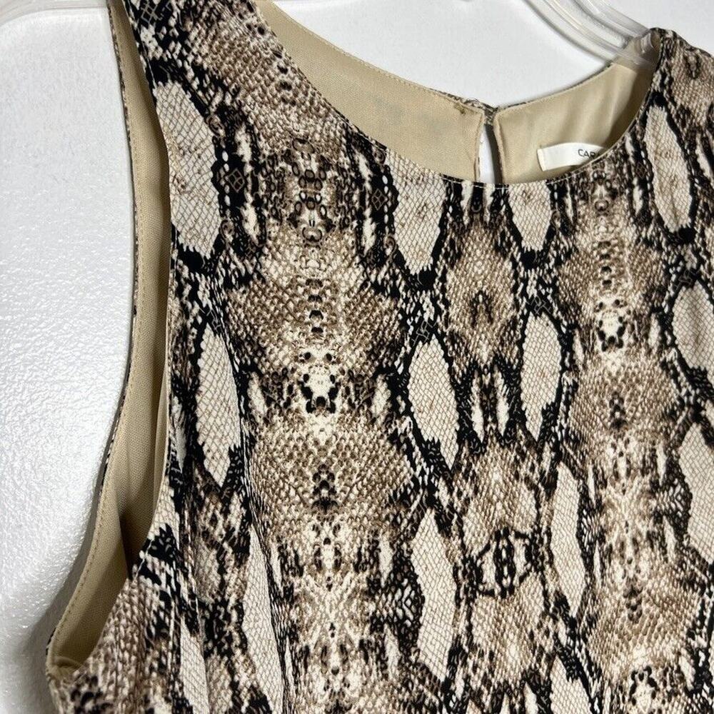 Caramela Women's M Snakeskin Print Sleeveless Shift Dress